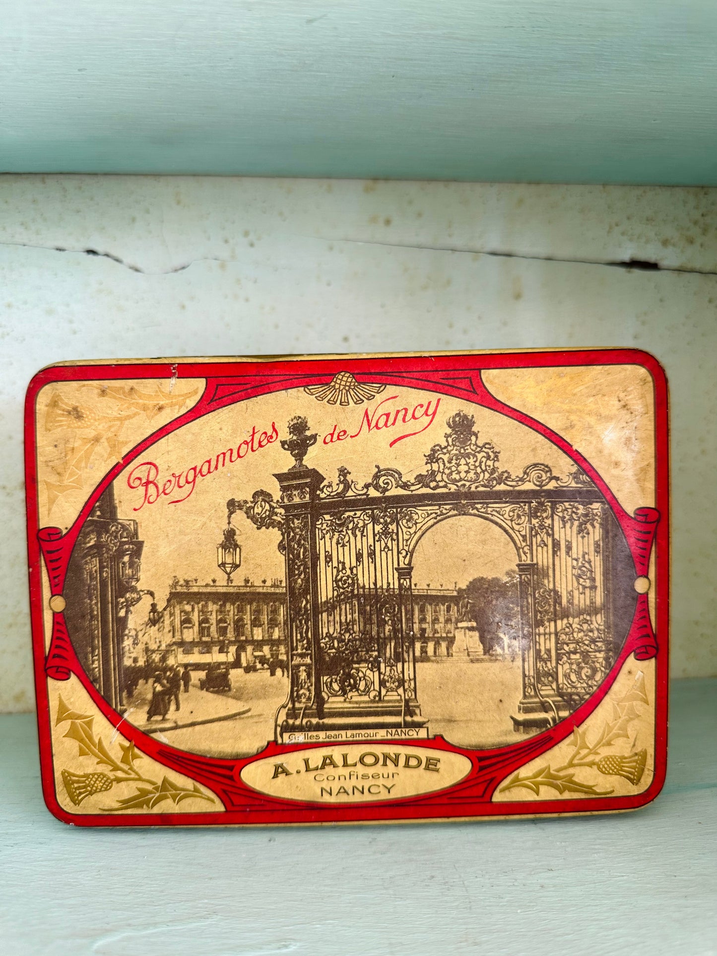 Boîte metal publicitaire Bergamotes de Nancy - Les Choses Particulières