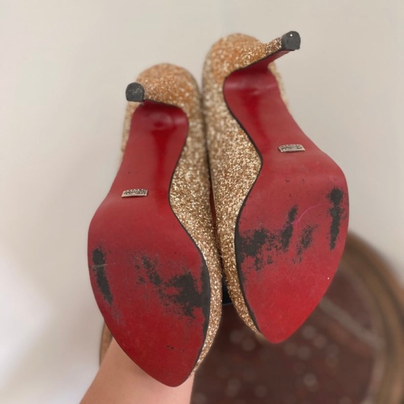 Escarpins dorés à paillettes - Les Choses Particulières