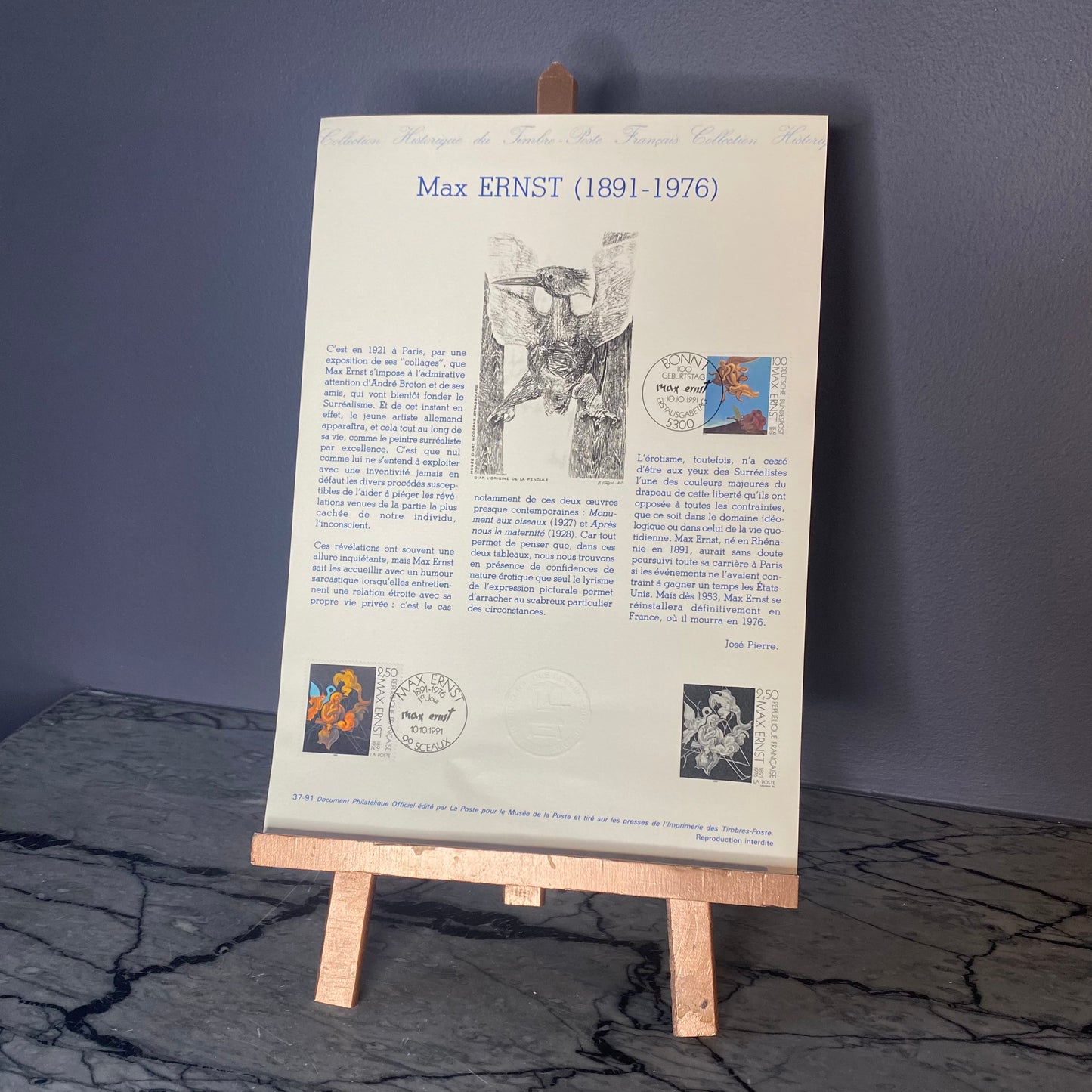 Timbre Max Ernst - Les Choses Particulières