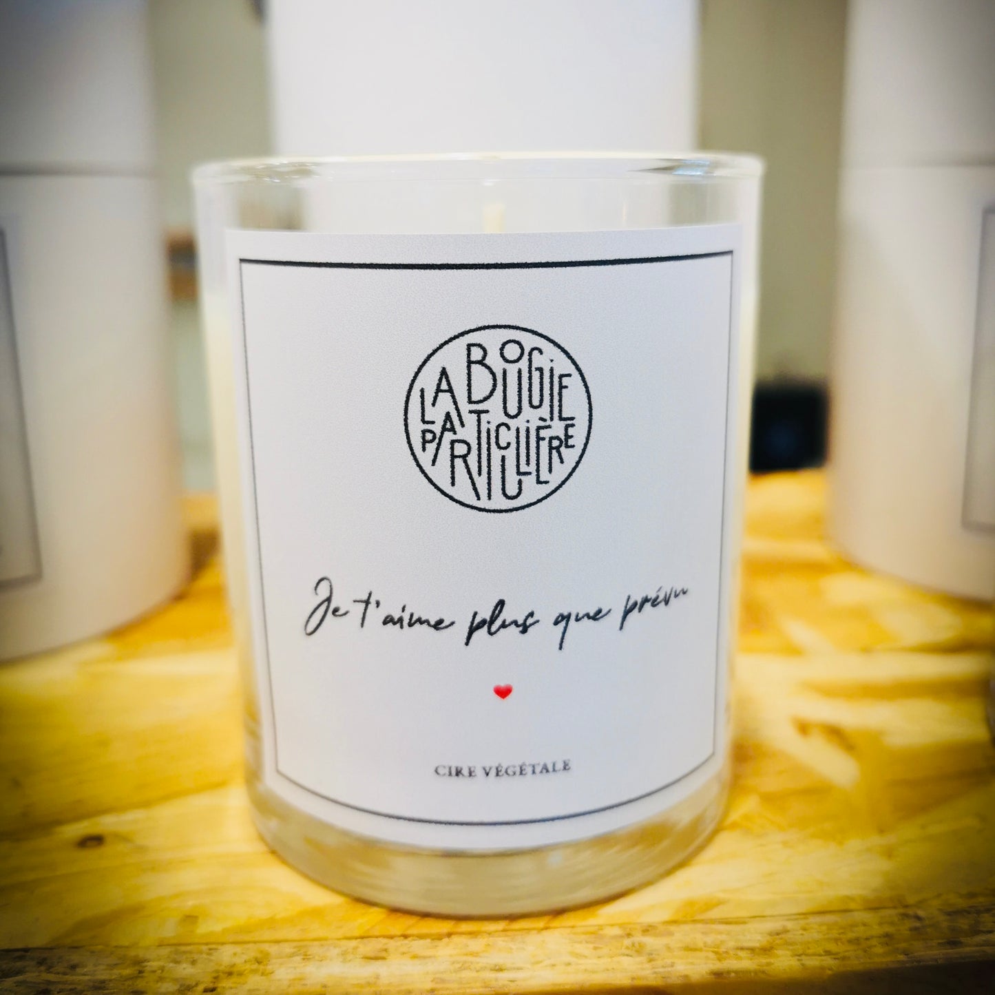 Bougie JE T'AIME PLUS QUE PRÉVU - Les Choses Particulières