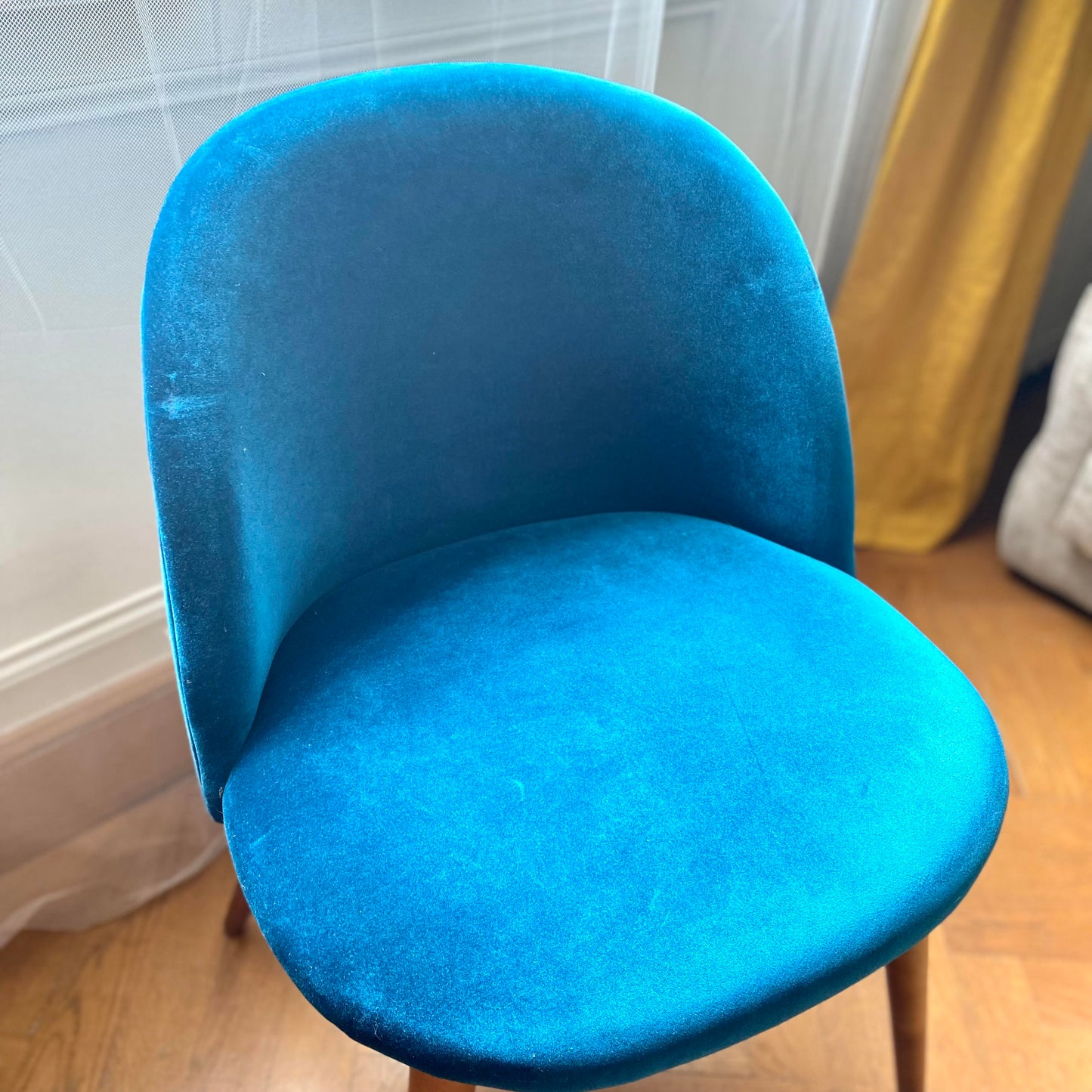 Chaise Mauricette bleue paon - Les Choses Particulières