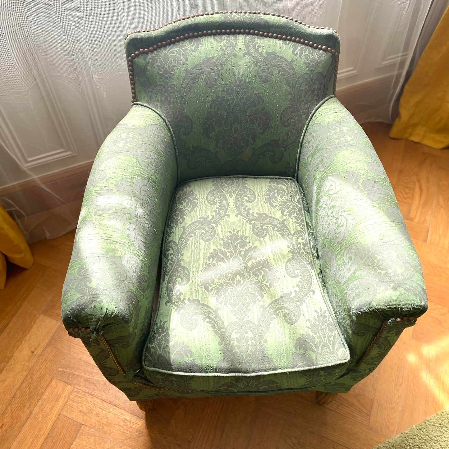Fauteuil anglais vert - Les Choses Particulières