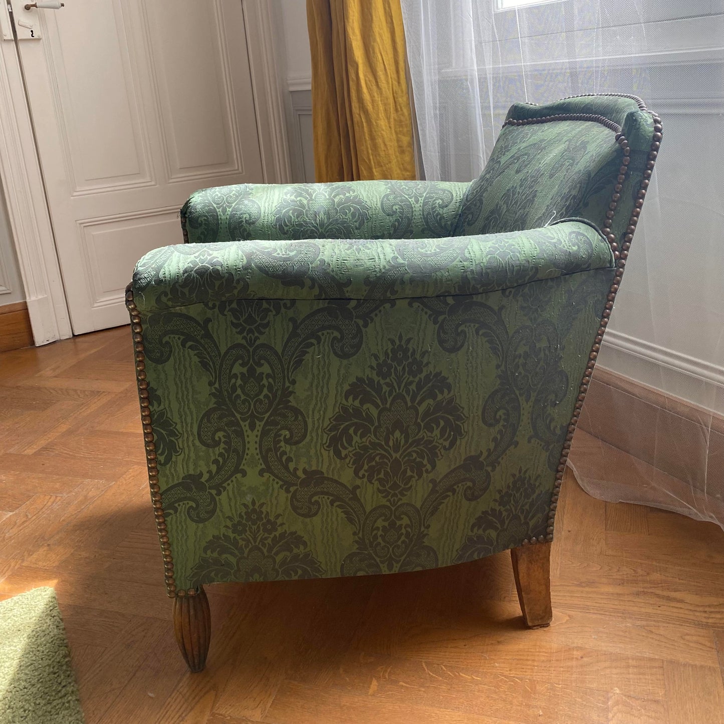 Fauteuil anglais vert - Les Choses Particulières