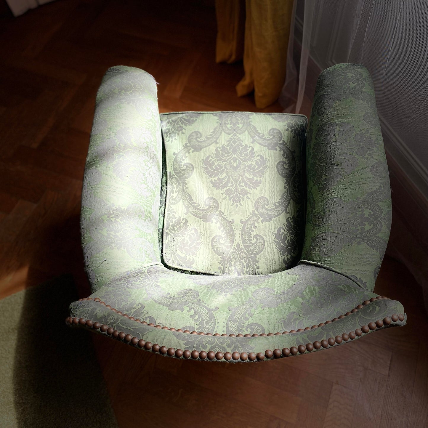 Fauteuil anglais vert - Les Choses Particulières