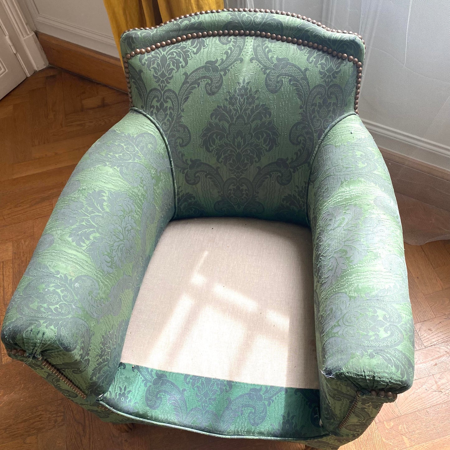 Fauteuil anglais vert - Les Choses Particulières